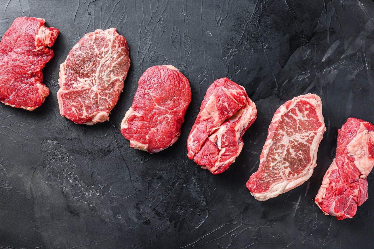 Raw Set Of Rump, Chuck Roll Beef Steak