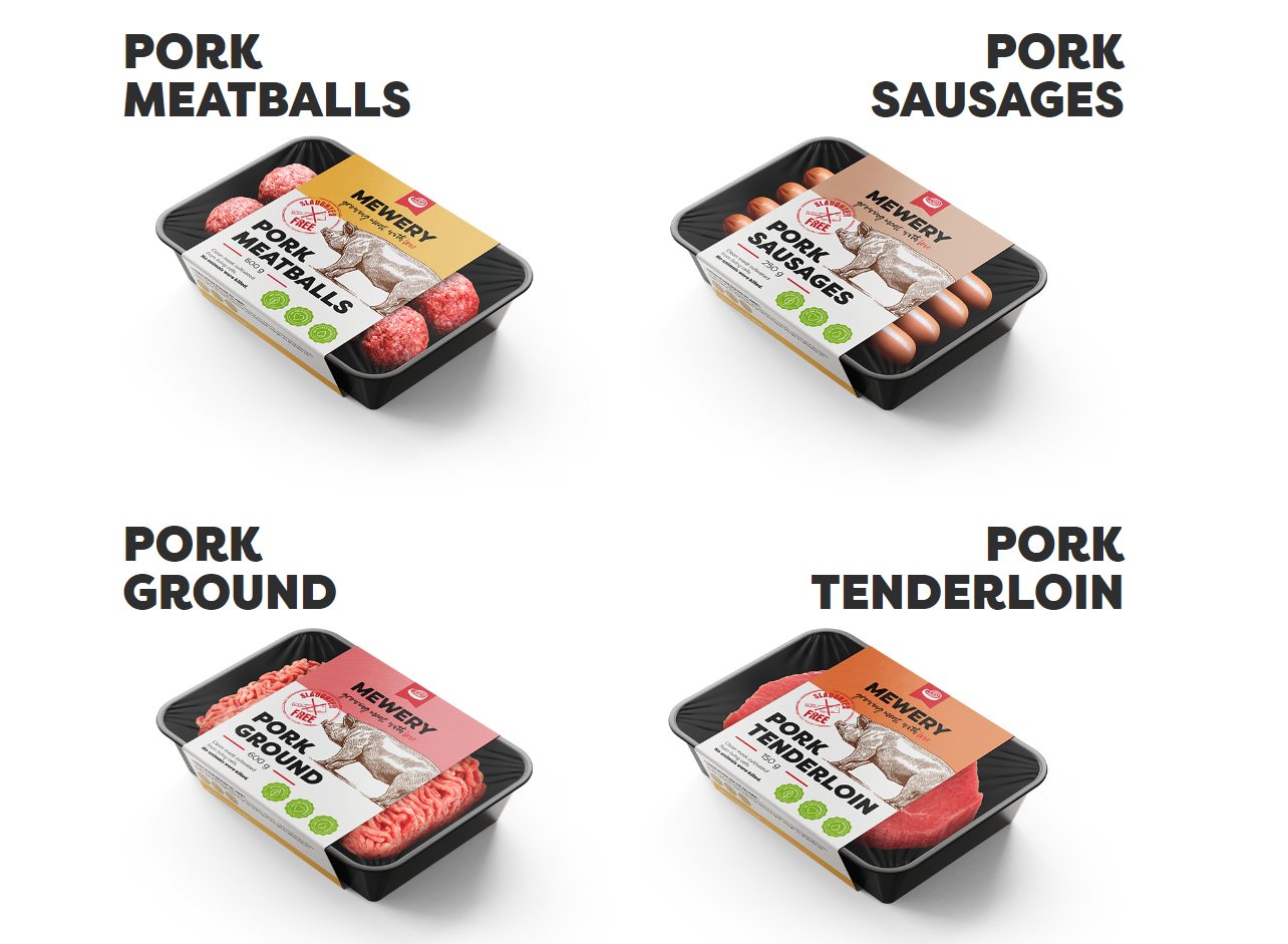 mewery lab-grown meat company from Czech Republic product line