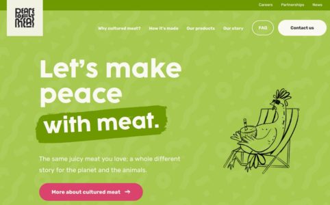 peace of meat website main page, company from Holland